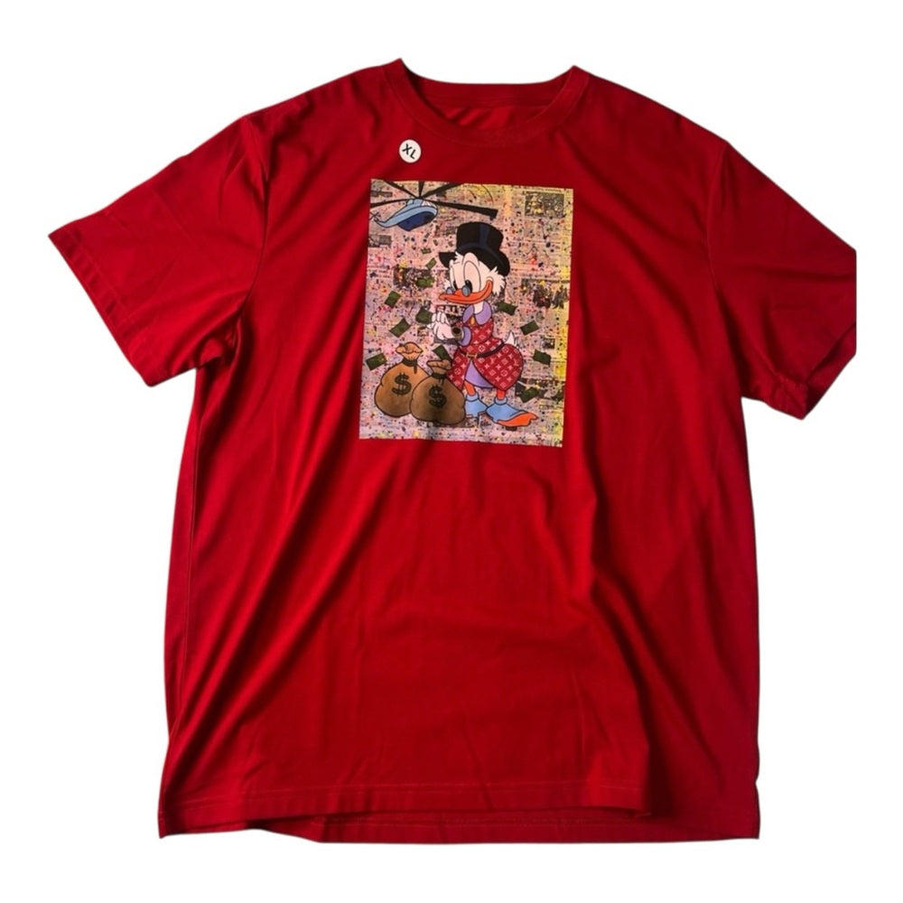 Sz Xl duck graphic tee red