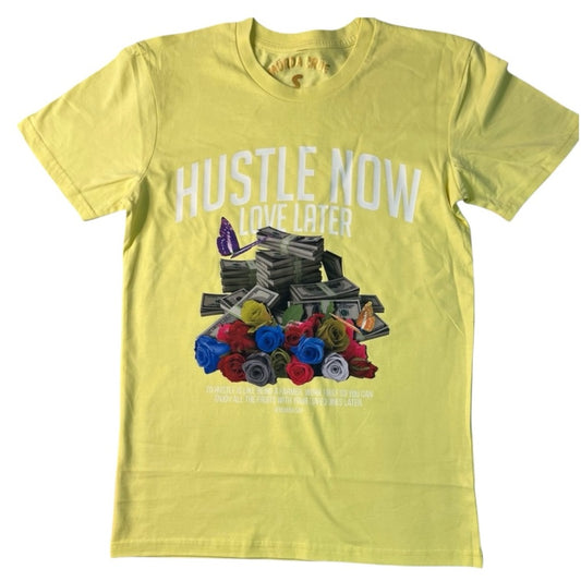 Hustle Now graphic tee Sz Various