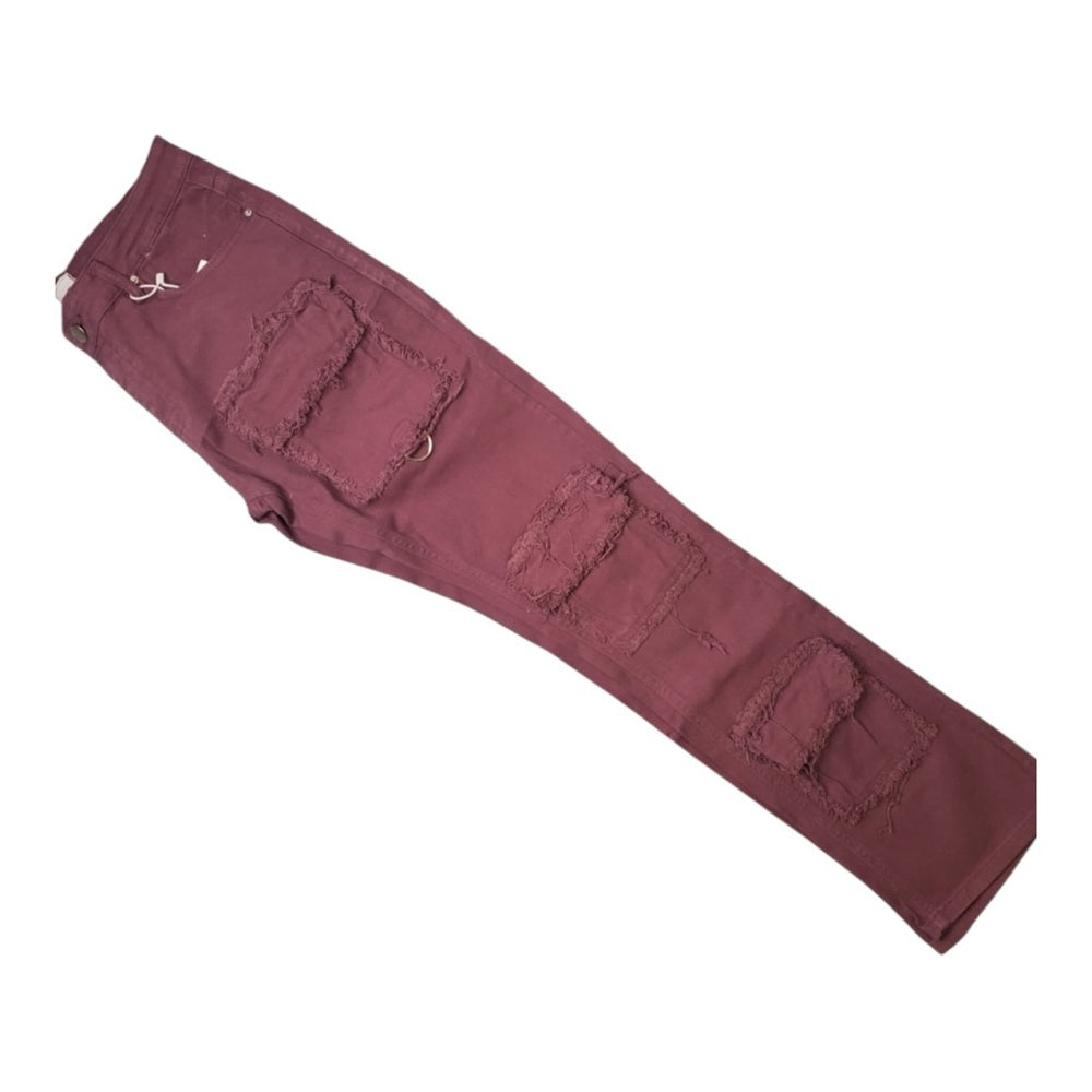 Purple stack denim jeans sz various