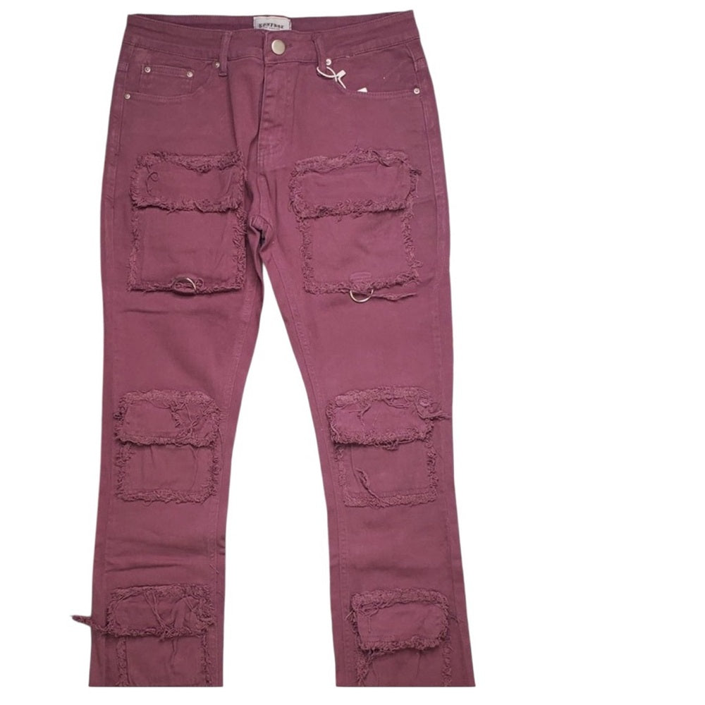 Purple stack denim jeans sz various