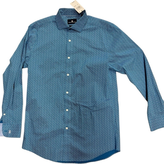 Men's Blue Patterned Shirt physco bunny sz 32/33