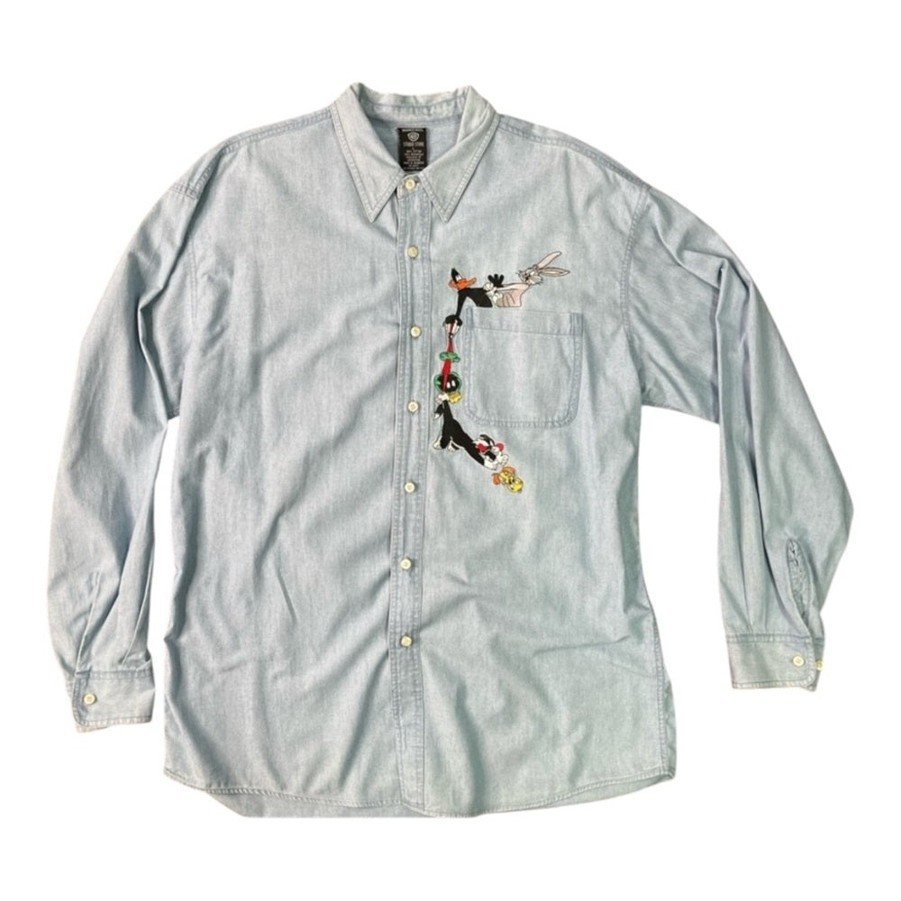 Sz Large Warner brother longsleeve polo