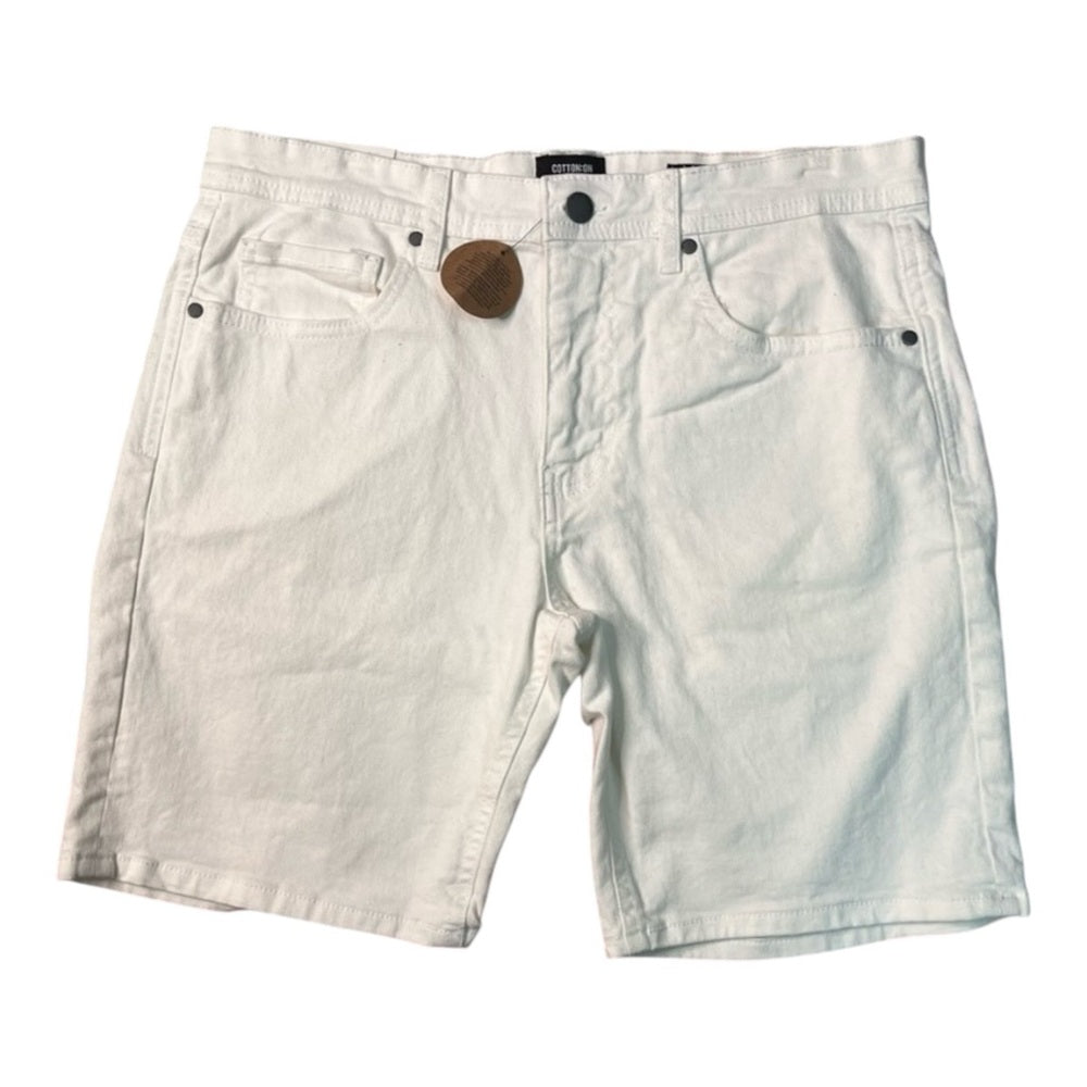 White cotton on shorts sz 32