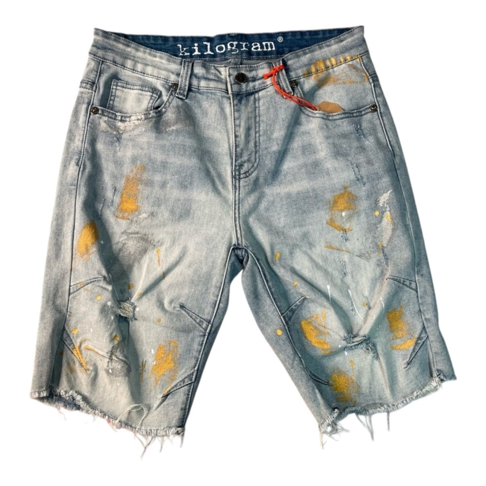 Ripped denim jean shorts Sz 34