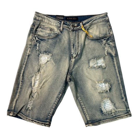 Sz 32 rhymestone design light denim