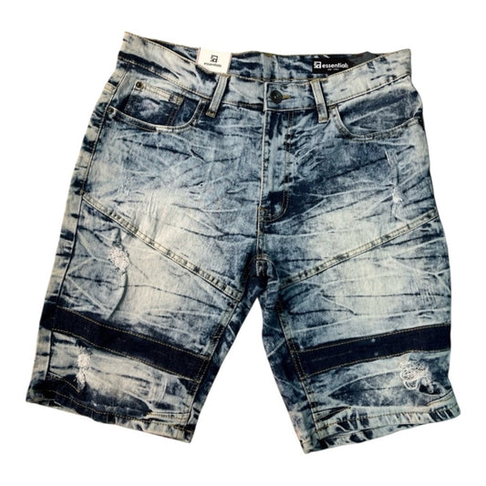 Sz 32 blue denim shorts light wash color