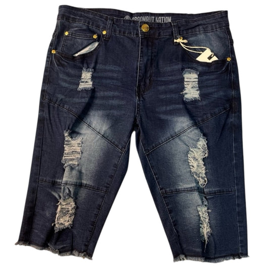 Sz 34 blue denim shorts