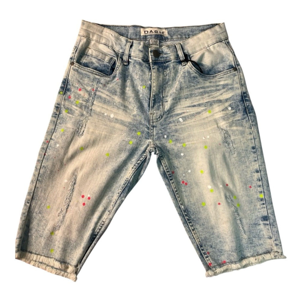 Sz 32 Paintsplash denim jean shorts