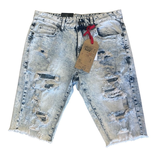 Sz 32 ripped blue denim jeans grind house brand