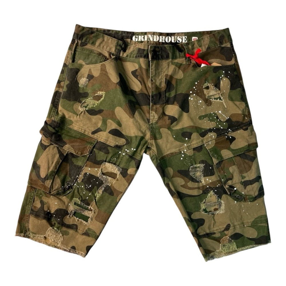Sz various cargo camo splash shorts