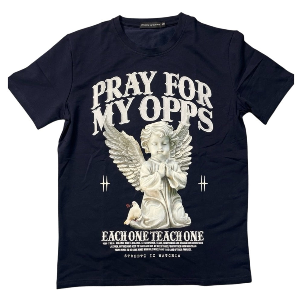 Pray for the pops graphic tee Sz various