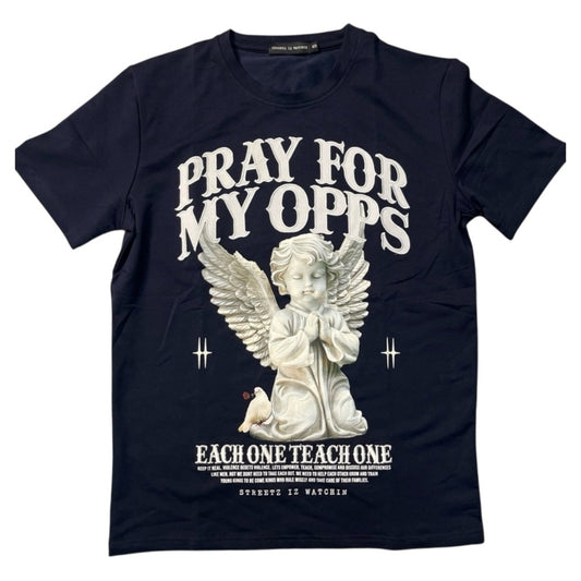 Pray for the pops graphic tee Sz various