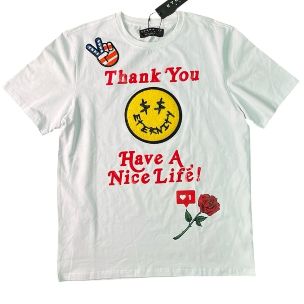 Have a nice day emoji tee Sz Various