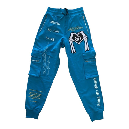 Blessed jogger zipper sweatpants Sz medium