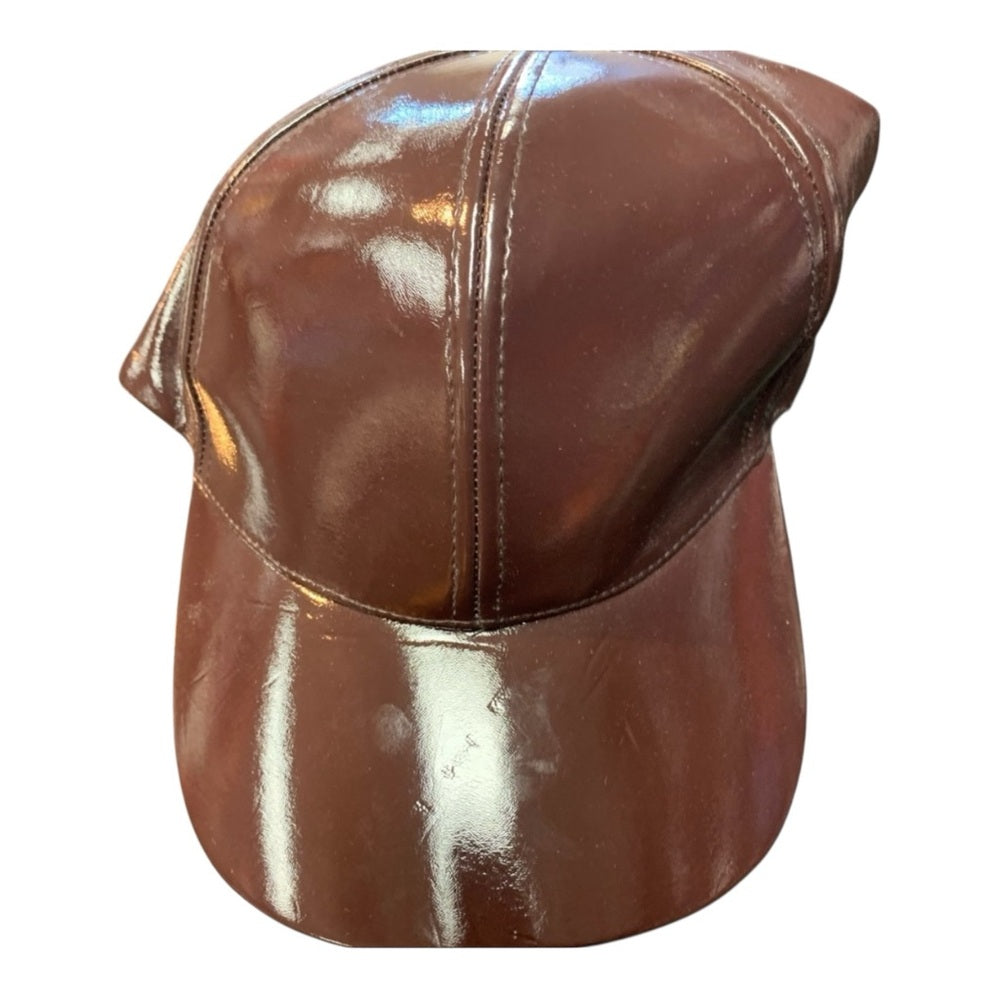 Brown Leather Cap