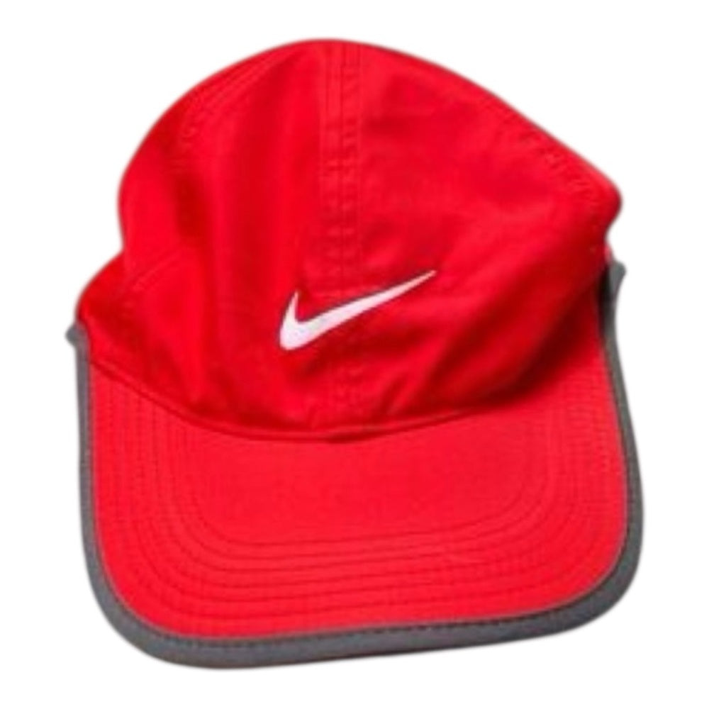 Nike dri fit Red Sports Cap with White Swoosh