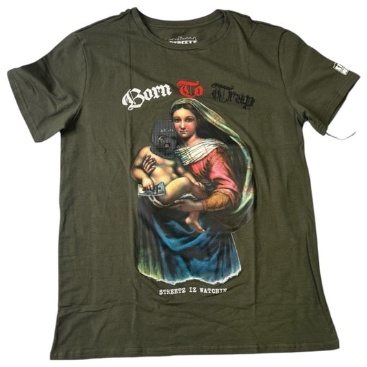 Born 2 trap graphic tee Sz Various