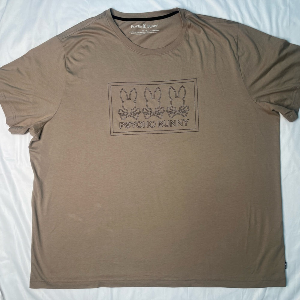 Sz 4Xl PSYCHO BUNNY MEN'S STONE TACOMA GRAPHIC T-SHIRT