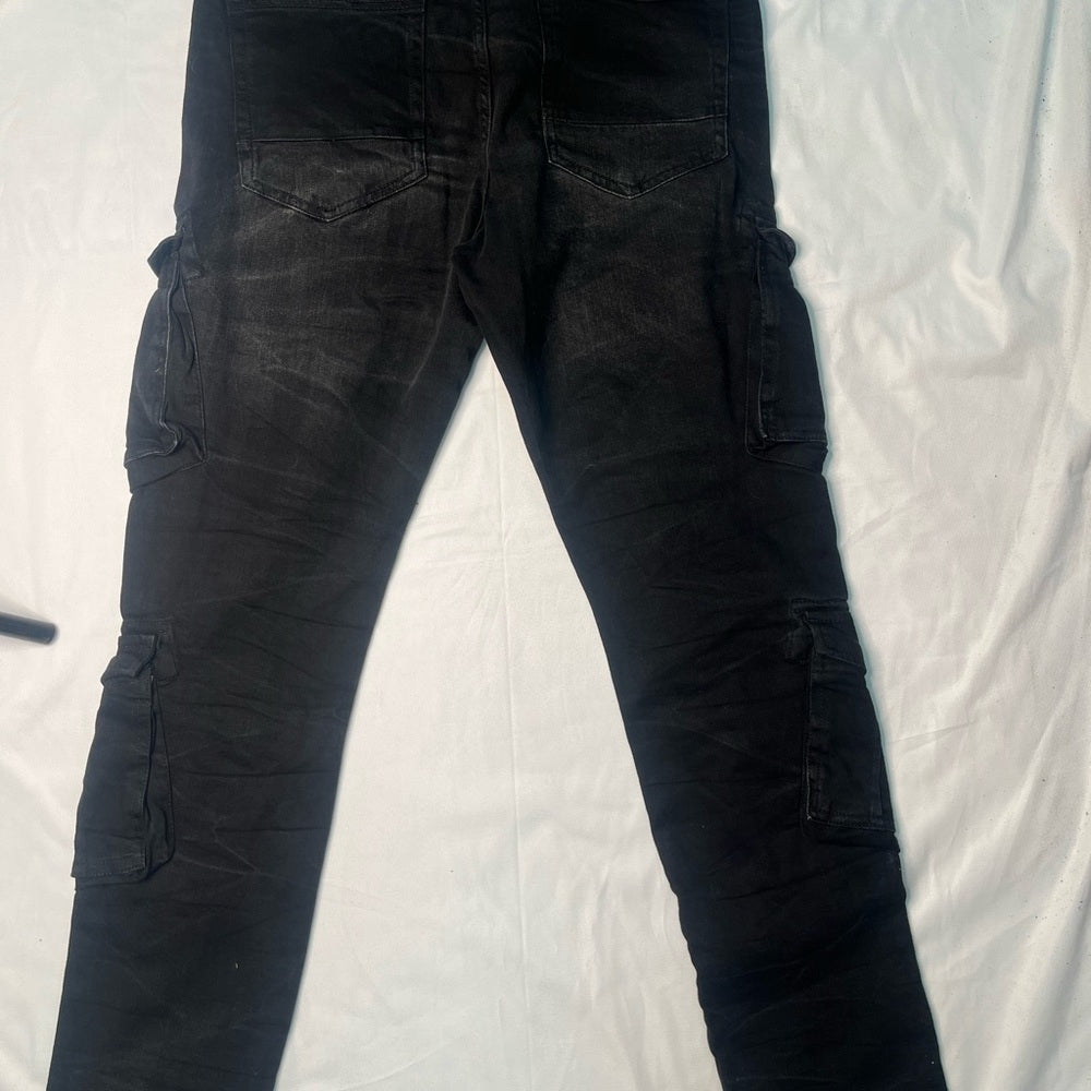 Sz various Men's Black pocket Cargo style Jeans