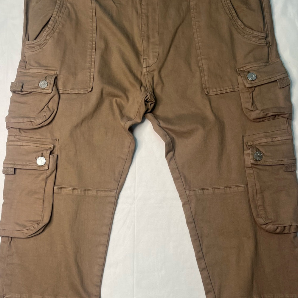 Brown Utility Sz 40 Men's pocket Cargo style Jeans