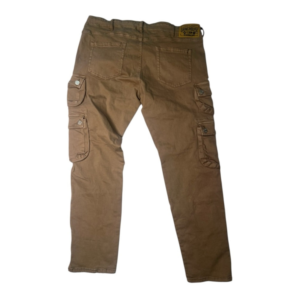 Brown Utility Sz 40 Men's pocket Cargo style Jeans