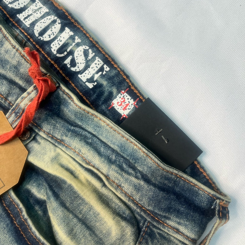 Distressed Blue Jeans for Men