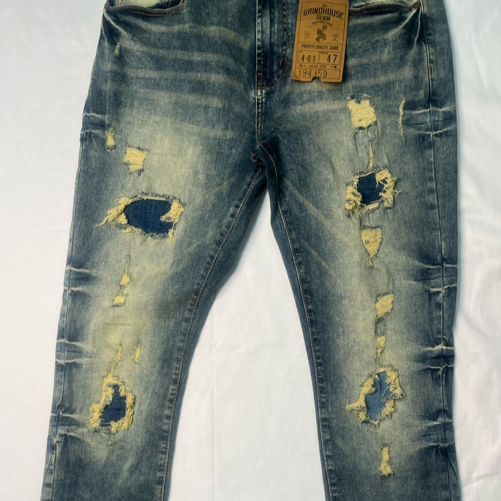 Distressed Blue Jeans for Men