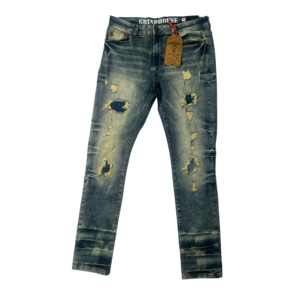 Distressed Blue Jeans for Men