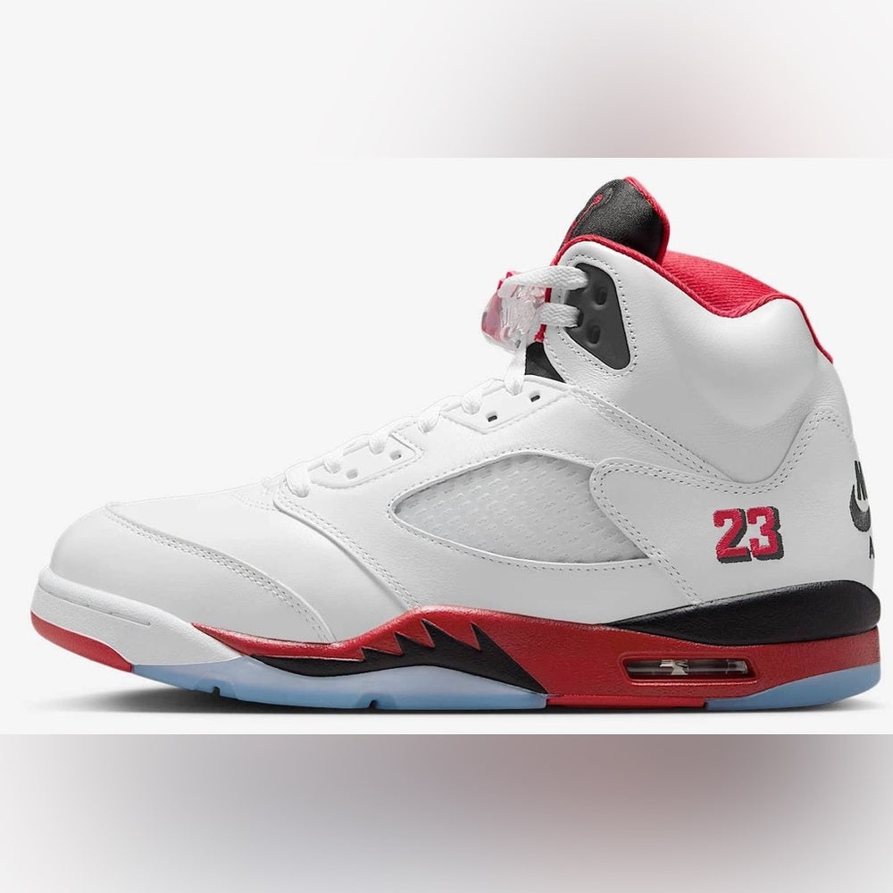 Sz Various Air Jordan 5 Retro "Fire Red Black Tongue"
