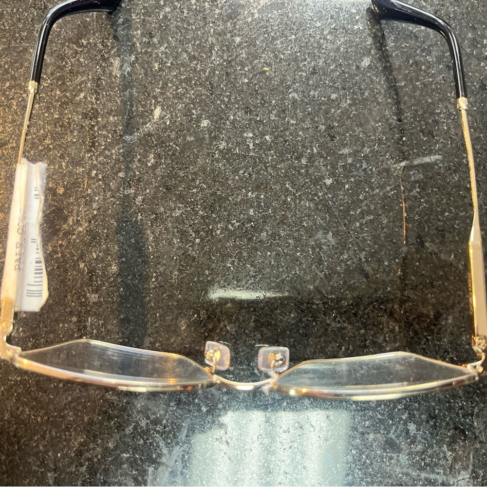Jimmy Choo Gold and Black Square Chic Glasses