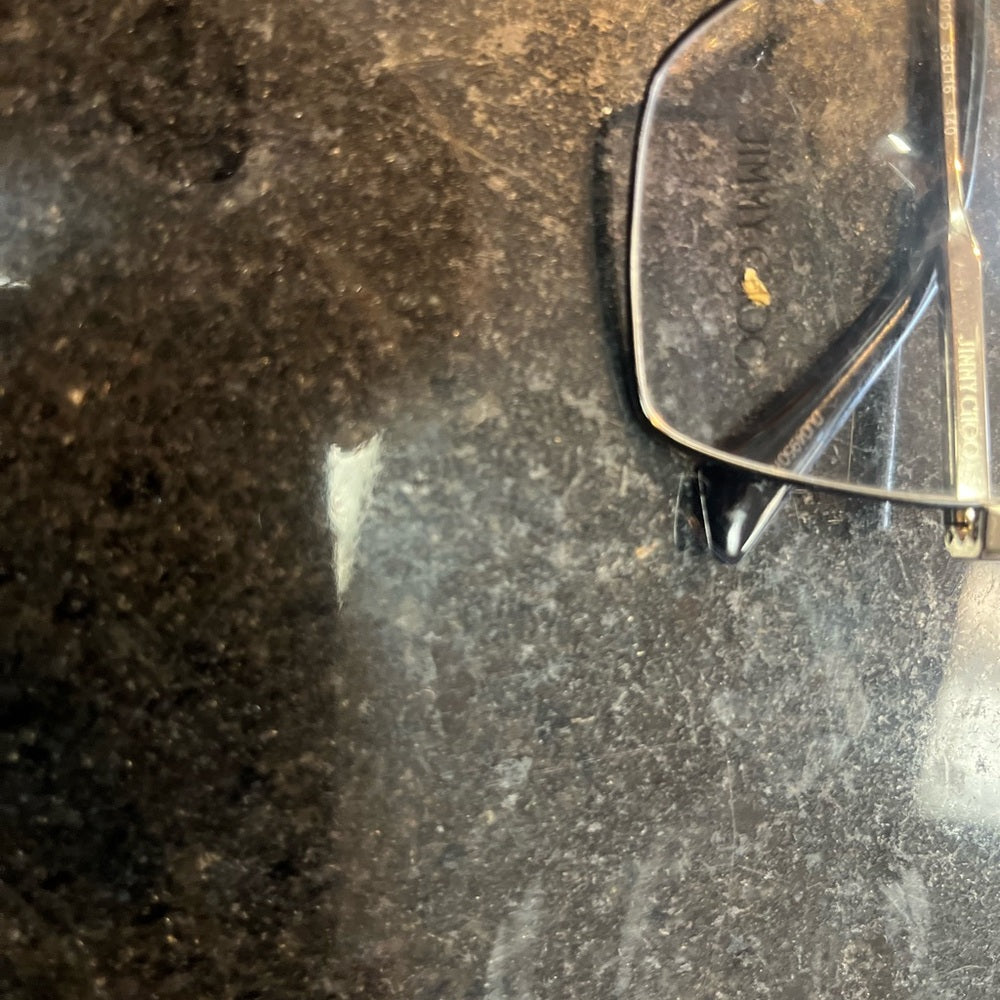 Jimmy Choo Gold and Black Square Chic Glasses