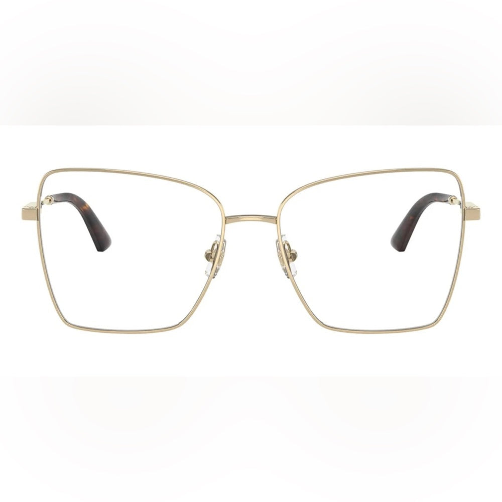 Jimmy Choo Gold and Black Square Chic Glasses