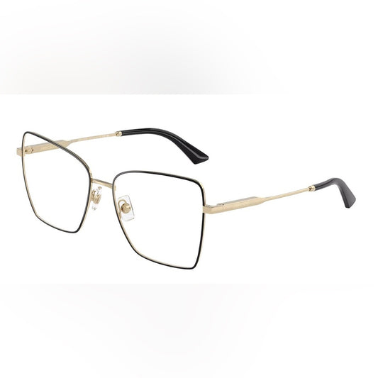 Jimmy Choo Gold and Black Square Chic Glasses