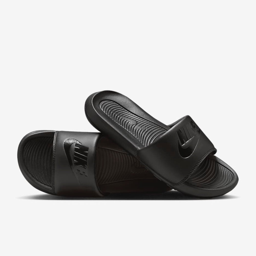 Sz Various Nike Black Slide Sandals with Logo