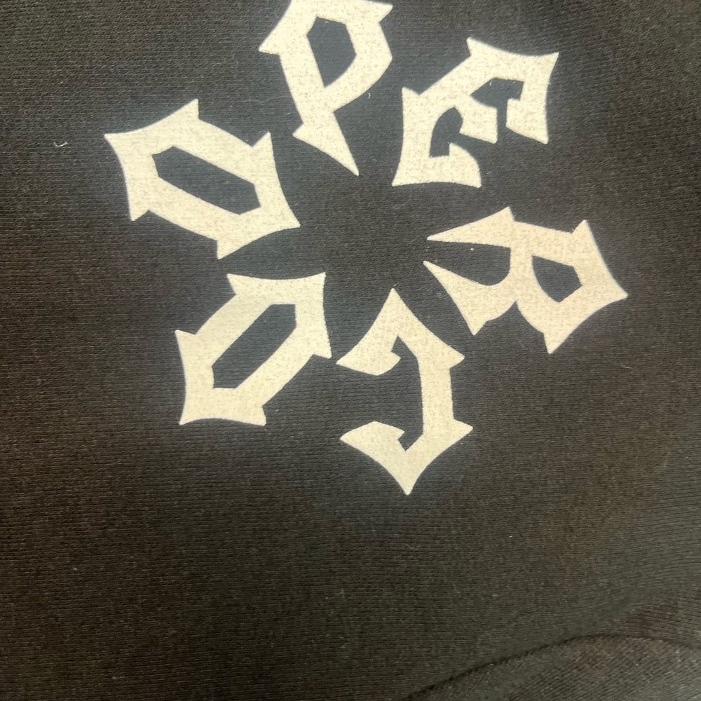 Rider Stack Hoody Black with White Graphic