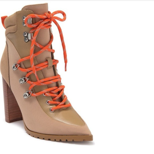 Steve Madden Karey Leather Pointed Toe Ankle Boots