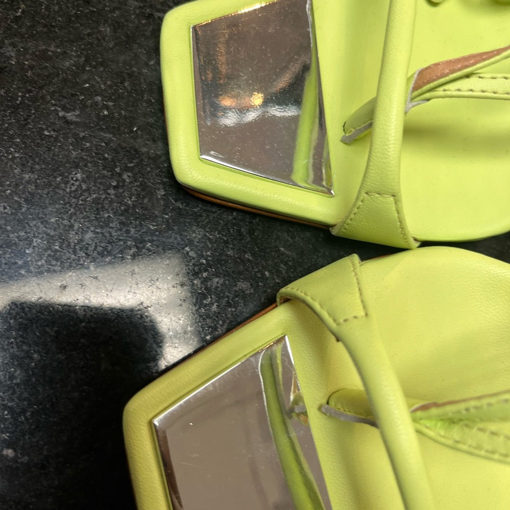 Chic Neon Yellow Strappy Heels