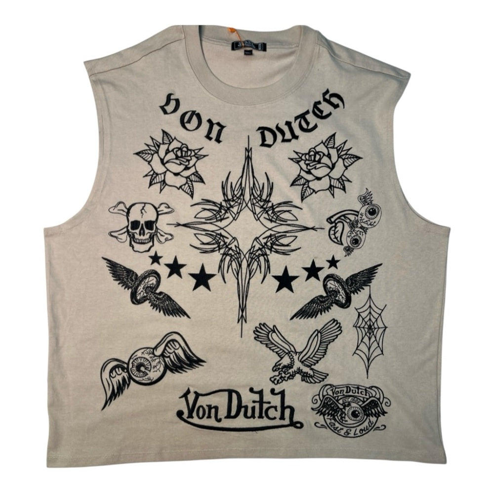 Von Dutch Beige Apparel with Black Labels