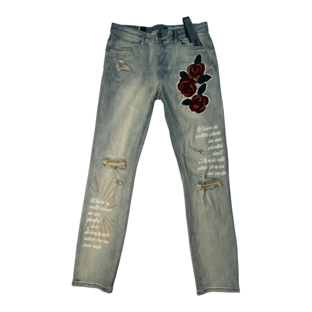 Sz various Smoke Rise Men's Slim Fit Seville Denim Jeans - Tandoori Rose