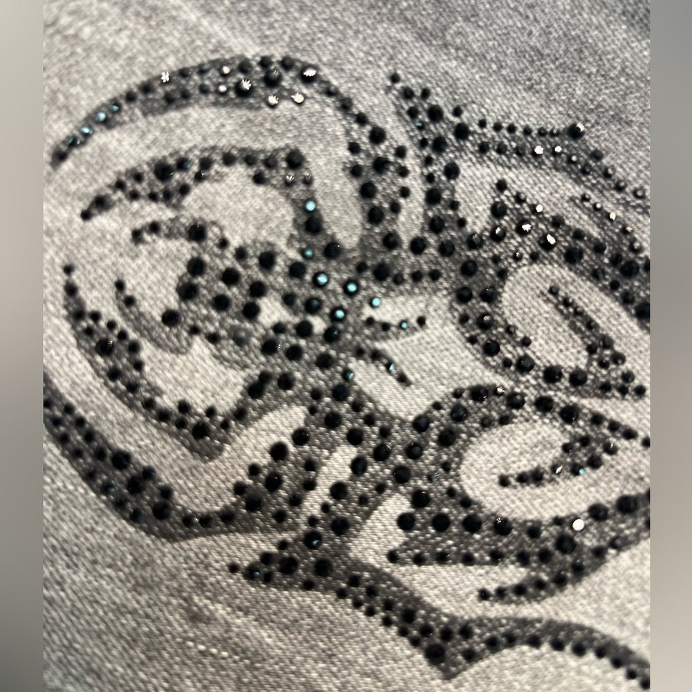 Smoke Rise Men's Spider Rhinestone Slim Fit Denim Jeans