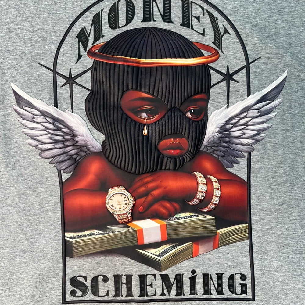 Money Scheme Heather Gray Tee by Streetwear Society
