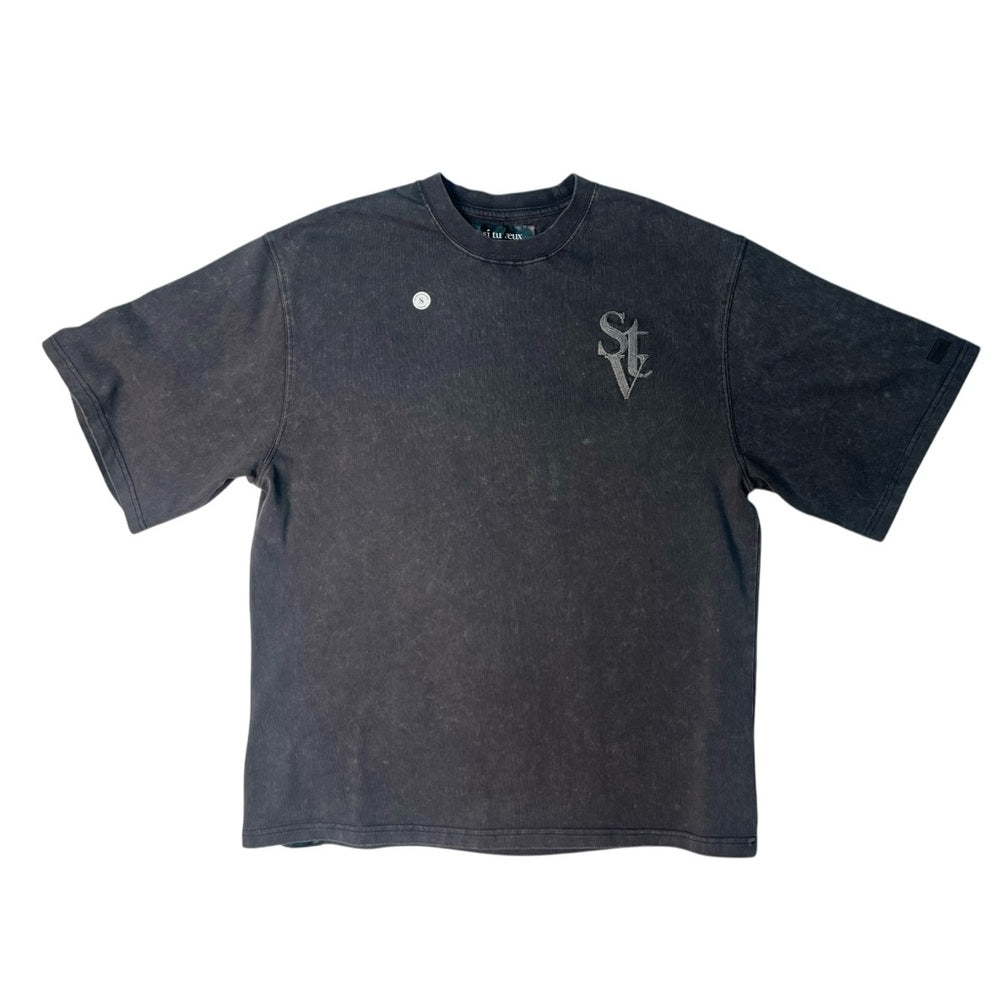 Si Tu Veux Green Stitched Box T-Shirt