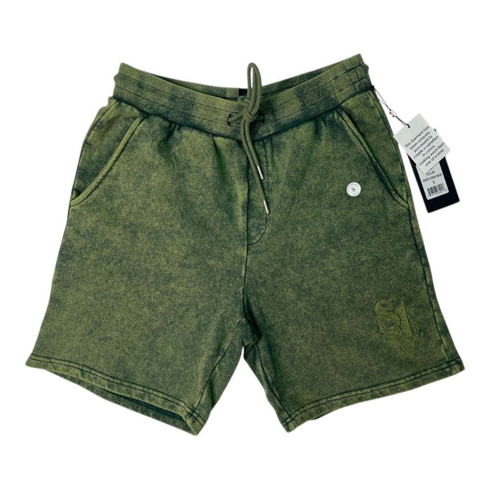 Green Casual Drawstring Shorts