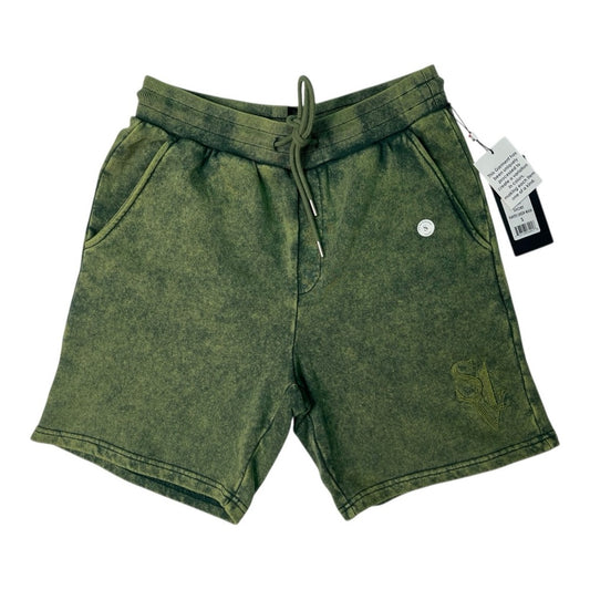 Green Casual Drawstring Shorts