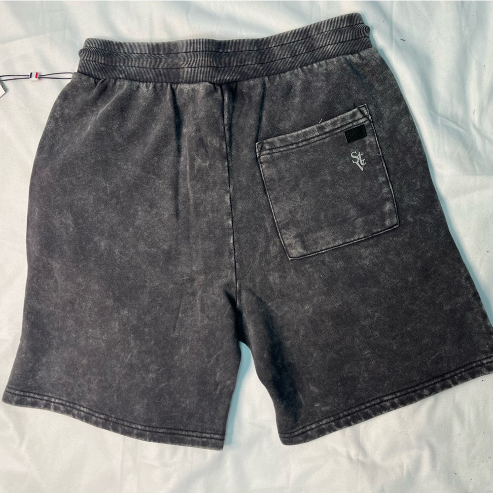 Gray Casual Logo Shorts