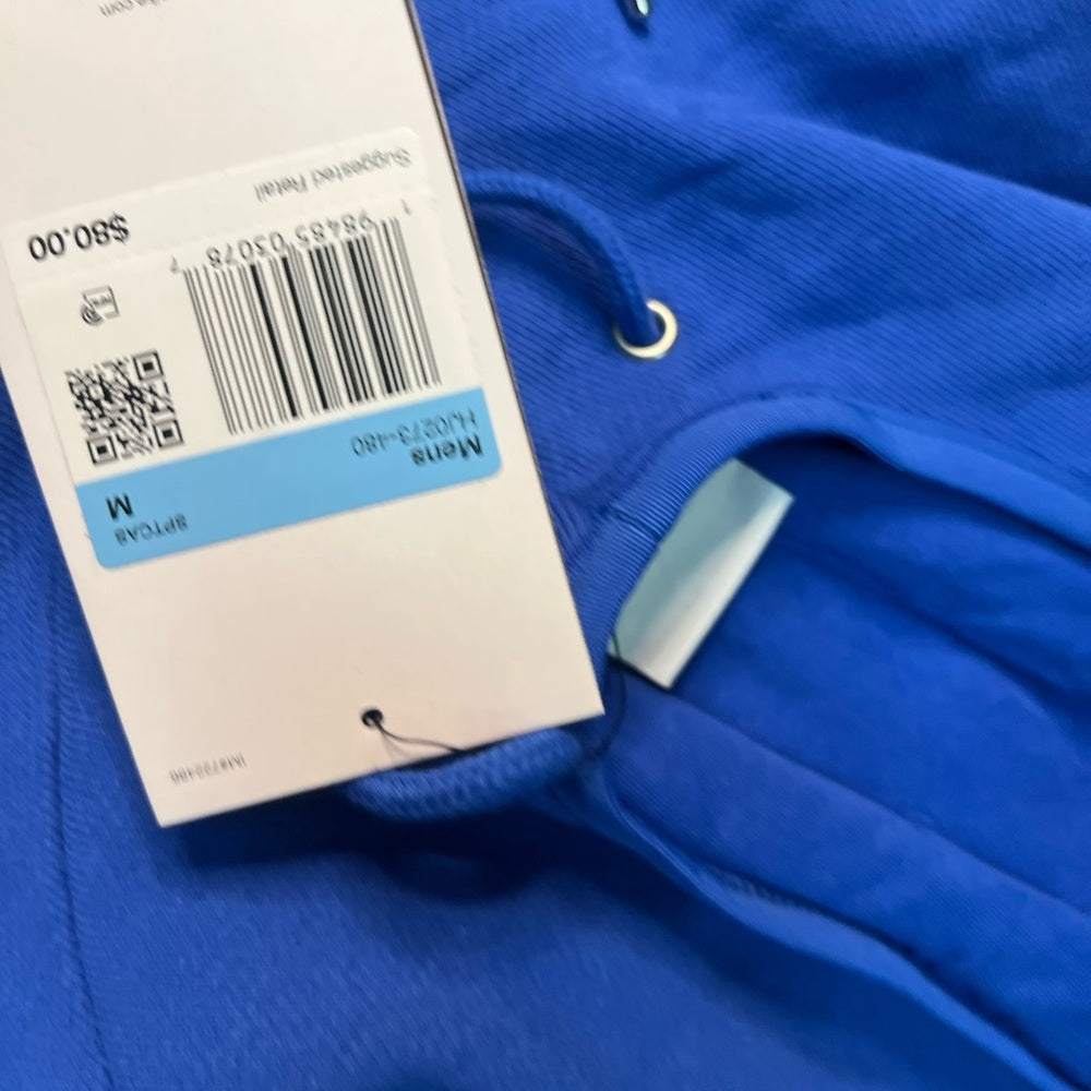 Nike Men's Air Fleece Roomy-Fit Logo-Print Hoodie in Blue