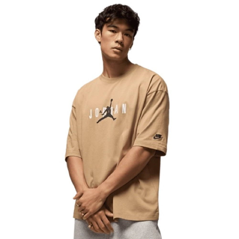 Jordan Brooklyn Air Oversized Crewneck T-Shirt in Beige