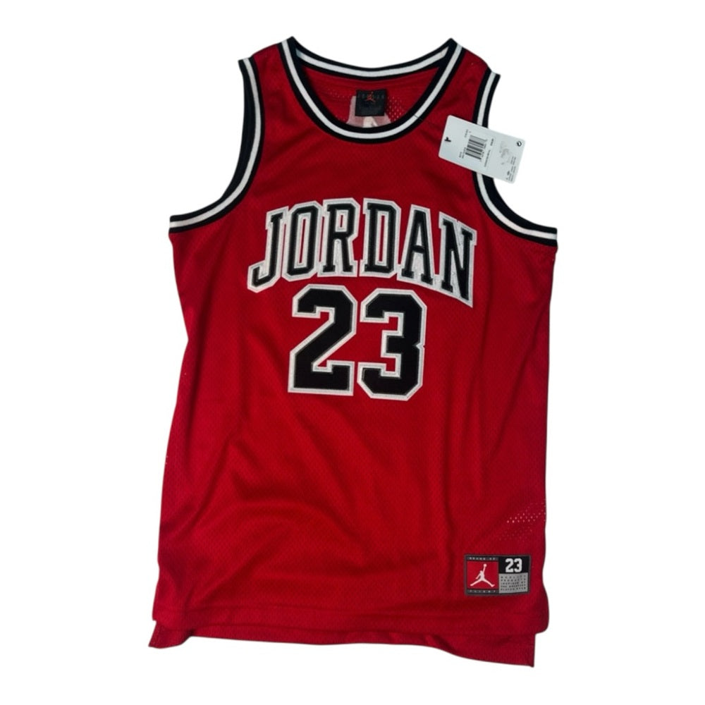 Jordan 23 Gym Red Boys' Jersey with Iconic Branding