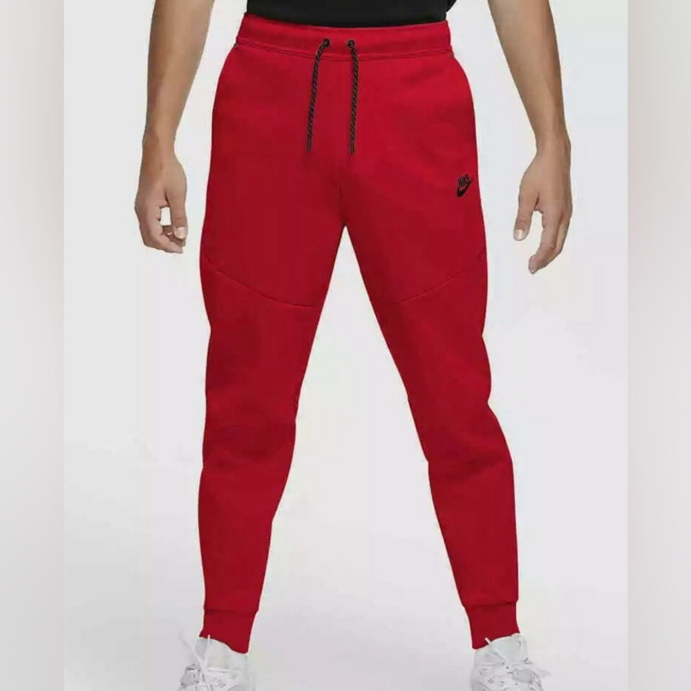 Sz Various Nike Sportswear Tech Fleece Pants University Red Mens Size CU4495 657