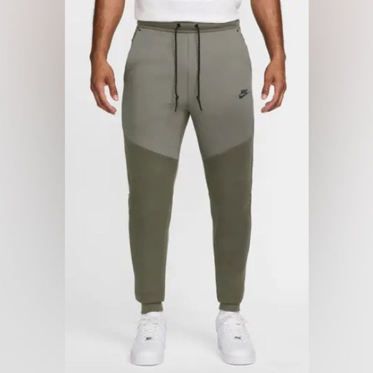Nike Tech Olive and Gray Joggers